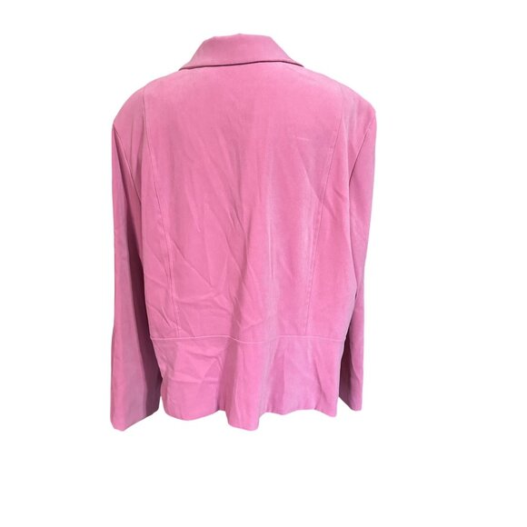 M.H.M. Womens HotPink Moleskin Button-Down Blazer 24W Work Career Office - Picture 2 of 10